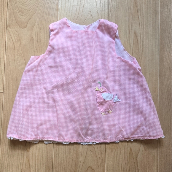 Vintage 2-piece pink gingham summer set - Picture 3 of 5
